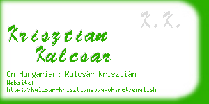 krisztian kulcsar business card